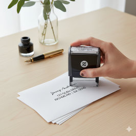 Aangepast merk retouradres modern minimalistisch zelfinktende stempel