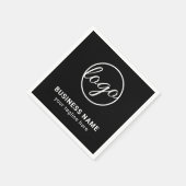 Aangepast merk Simple Company Black Business Logo Servet (Hoek)
