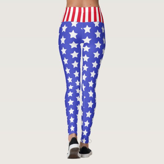 Aangepast merk USA Stars and Stripes Leggings (Achterkant)
