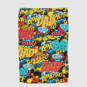 Aangepast merk VADER-cadeau - Strips Superheld Fun Golfhanddoek (Voorkant)