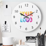 Aangepast merk voor Logo voor speciale acties Grote Klok<br><div class="desc">Voeg uw aangepaste zakelijke logo toe aan een unieke muurklok creëer. Maakt een groot promotioneel cadeau voor klanten,  verkopers,  werknemers of andere speciale mensen. Kies uit verschillende klokvormen en -grootten. Geen minimumhoeveelheid,  geen installatiekosten.</div>