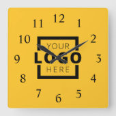 Aangepast merk voor Logo voor speciale acties Vierkante Klok (Voorkant)