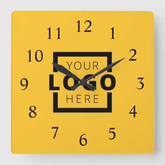 Aangepast merk voor Logo voor speciale acties Vierkante Klok (Voorkant)