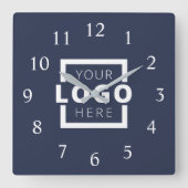 Aangepast merk voor Logo voor speciale acties Vierkante Klok (Voorkant)