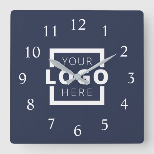 Aangepast merk voor Logo voor speciale acties Vierkante Klok (Voorkant)