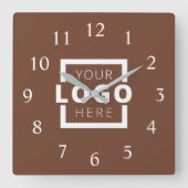 Aangepast merk voor Logo voor speciale acties Vierkante Klok (Voorkant)