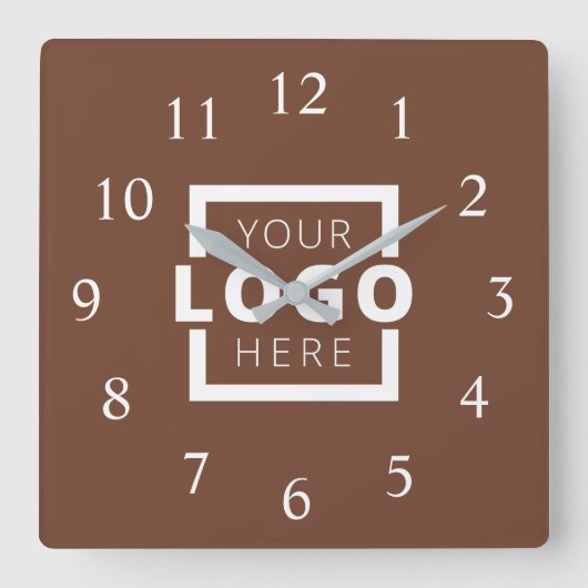 Aangepast merk voor Logo voor speciale acties Vierkante Klok (Voorkant)