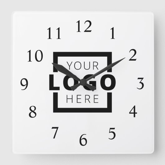 Aangepast merk voor Logo voor speciale acties Vierkante Klok (Voorkant)