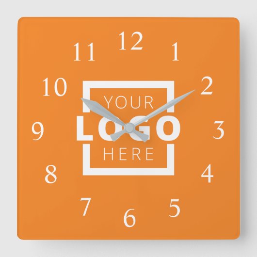 Aangepast merk voor Logo voor speciale acties Vierkante Klok (Voorkant)