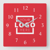 Aangepast merk voor Logo voor speciale acties Vierkante Klok (Voorkant)