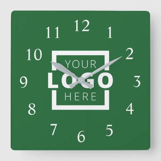 Aangepast merk voor Logo voor speciale acties Vierkante Klok (Voorkant)