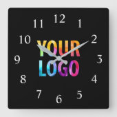 Aangepast merk voor Logo voor speciale acties Vierkante Klok (Voorkant)