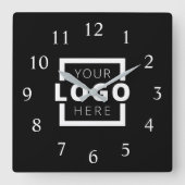 Aangepast merk voor Logo voor speciale acties Vierkante Klok (Voorkant)