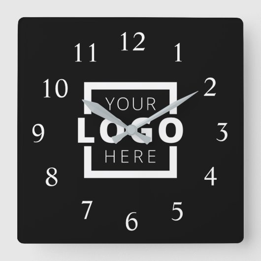 Aangepast merk voor Logo voor speciale acties Vierkante Klok (Voorkant)