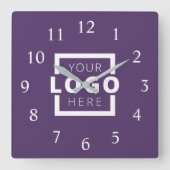 Aangepast merk voor Logo voor speciale acties Vierkante Klok (Voorkant)