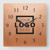 Aangepast merk voor Logo voor speciale acties Vierkante Klok (Voorkant)