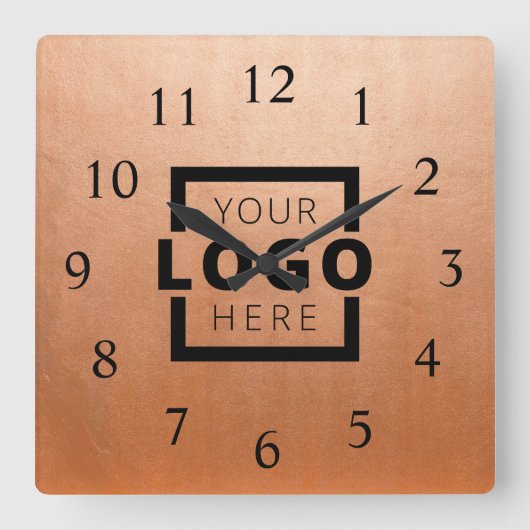 Aangepast merk voor Logo voor speciale acties Vierkante Klok (Voorkant)