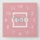 Aangepast merk voor Logo voor speciale acties Vierkante Klok (Voorkant)