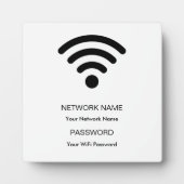 Aangepast merk WiFi-netwerk en wachtwoordteken Fotoplaat (Voorkant)