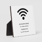 Aangepast merk WiFi-netwerk en wachtwoordteken Fotoplaat (Voorkant)
