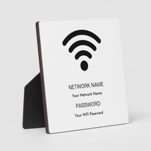 Aangepast merk WiFi-netwerk en wachtwoordteken Fotoplaat (Voorkant)