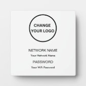 Aangepast merk WiFi-netwerk en wachtwoordteken Fotoplaat (Voorkant)