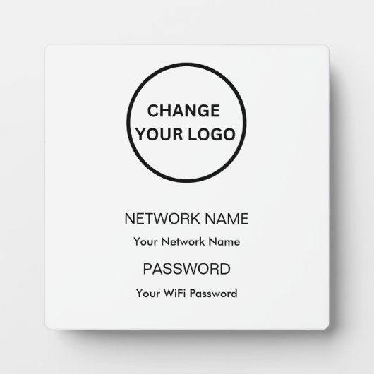 Aangepast merk WiFi-netwerk en wachtwoordteken Fotoplaat (Voorkant)