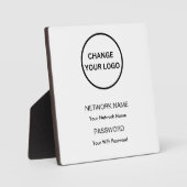 Aangepast merk WiFi-netwerk en wachtwoordteken Fotoplaat (Voorkant)