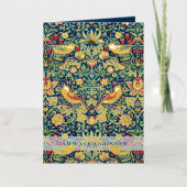 Aangepast merk William Morris vogels patroon Folie Wenskaart (Voorkant)