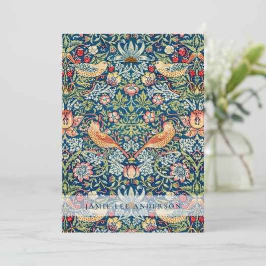 Aangepast merk William Morris Vogels Patroon Kaart (Staand voorkant)