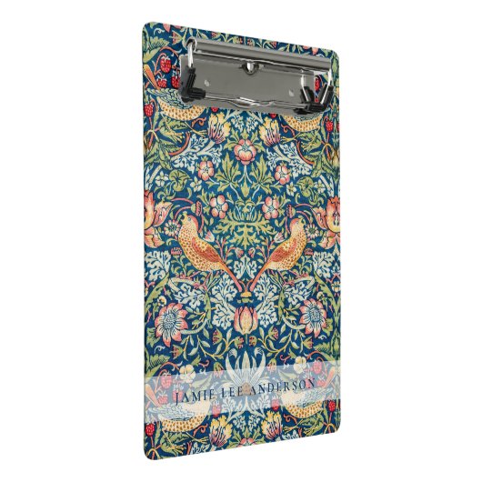 Aangepast merk William Morris Vogels Patroon Mini Klembord (Schuin)