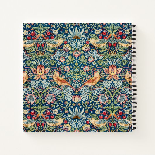 Aangepast merk William Morris vogels patroon Notitieboek (Achterkant)