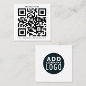 Aangepast merklogo en QR-code Vierkante Visitekaartje (Voorkant / Achterkant)