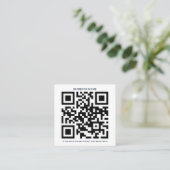 Aangepast merklogo en QR-code Vierkante Visitekaartje (Staand voorkant)
