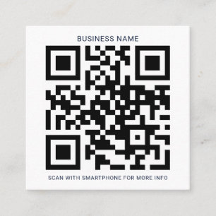 Aangepast merklogo en QR-code Vierkante Visitekaartje