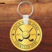 Aangepast met Club Emblem Metal Circle Sleutelhang Sleutelhanger (Voorkant)