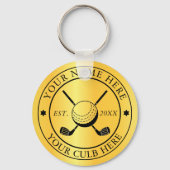 Aangepast met Club Emblem Metal Circle Sleutelhang Sleutelhanger (Achterkant)