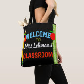 Aangepast met de naam van leraar Classroom Tote Bag (Dichtbij)