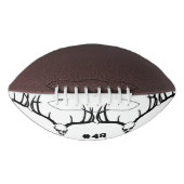 Aangepast met # Deer Skull met intacte Antlers American Football (Voorkant)