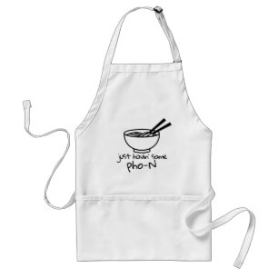 Aangepast met deklare koken Pho Chef Pocket Apron Standaard Schort