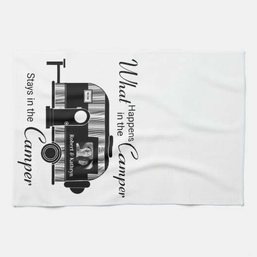 Aangepast met fotocamper theedoek (Horizontaal)