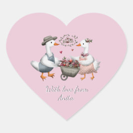Aangepast “Met Liefde Vanuit Whimsical Cottagecore Hart Sticker
