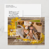 Aangepast met liefde voor Thanksgiving vakantie Briefkaart (Voorkant / Achterkant)