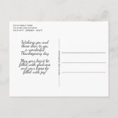 Aangepast met liefde voor Thanksgiving vakantie Briefkaart (Achterkant)