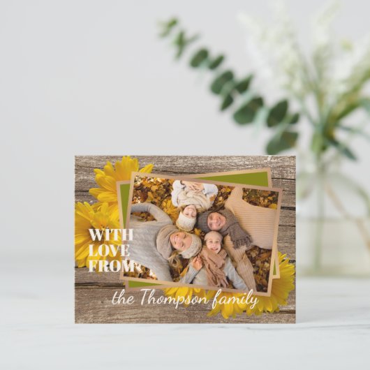 Aangepast met liefde voor Thanksgiving vakantie Briefkaart (Staand voorkant)