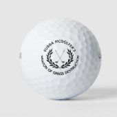 Aangepast met logo voor zwarte en witte drivers golfballen (Voorkant)