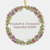 Aangepast met namen en huwelijksdatum keramisch ornament (Voorkant)