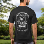 Aangepast met Names, Grootste pap Gift T-shirt<br><div class="desc">Verras je vader met dit mooie gepersonaliseerde "Greatest Dad" shirt! Lange ouderwetse stijlprint op de achterkant met de zin "Greatest Dad, Limited Edition, No.1 Original, sinds (je date) Beste Vader van (de namen van je kinderen)". Klein pocket-size ontwerp op de voorkant met de uitdrukking "Greatest Dad, Limited edition, No.1 Dad"....</div>