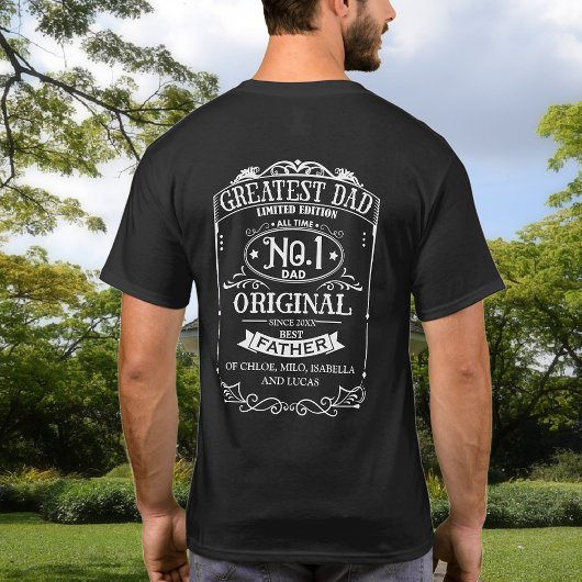 Aangepast met Names, Grootste pap Gift T-shirt
