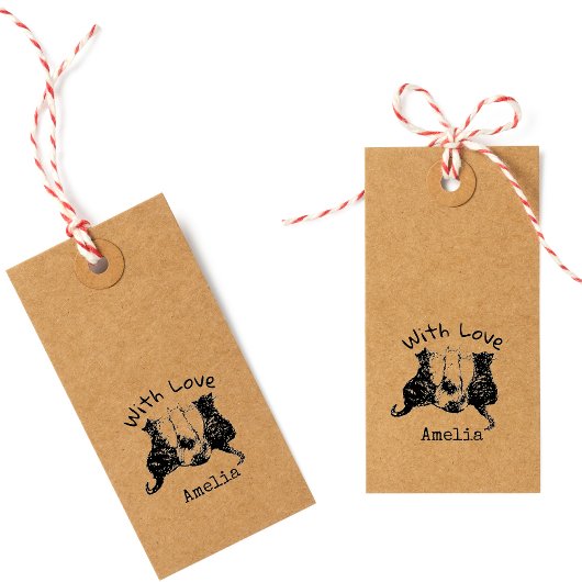 Aangepast met zelfinkend liefdeskat  zelfinktende stempel